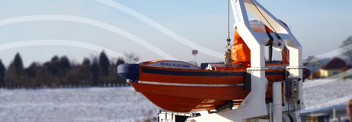 Deck Cranes und Rettungsausrüstung