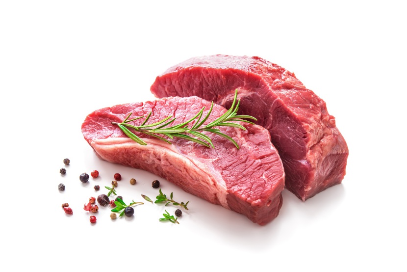 Frisches Schweine- und Rindfleisch