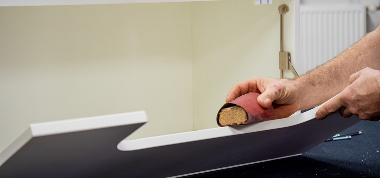 Sanding a board
