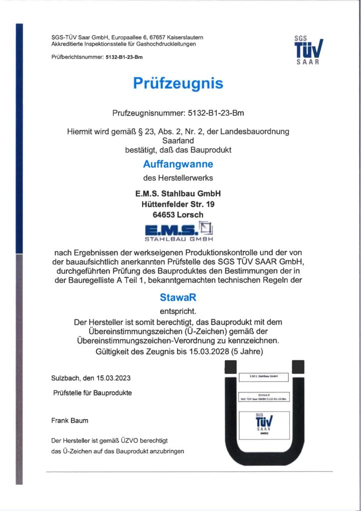 SGS-TÜV-Zertifikat 2023–2025