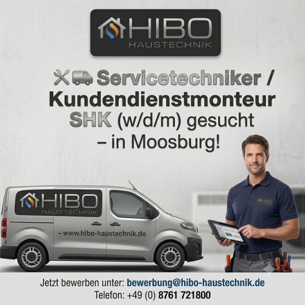 Kundendienstmonteur der HIBO-Kundendienst-Flotte