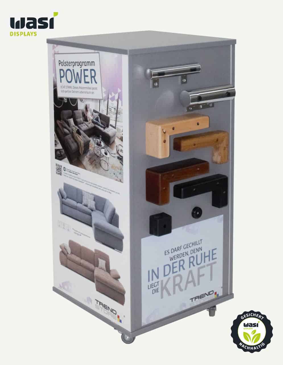 Warenpräsentationsträger für Polstermöbelausstellung