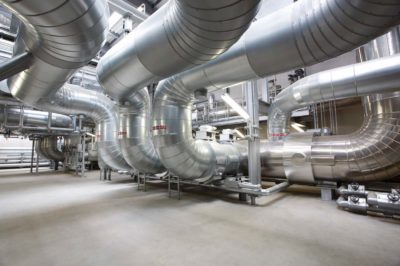 Dampfverteilungsrohre im Rohrleitungsbau