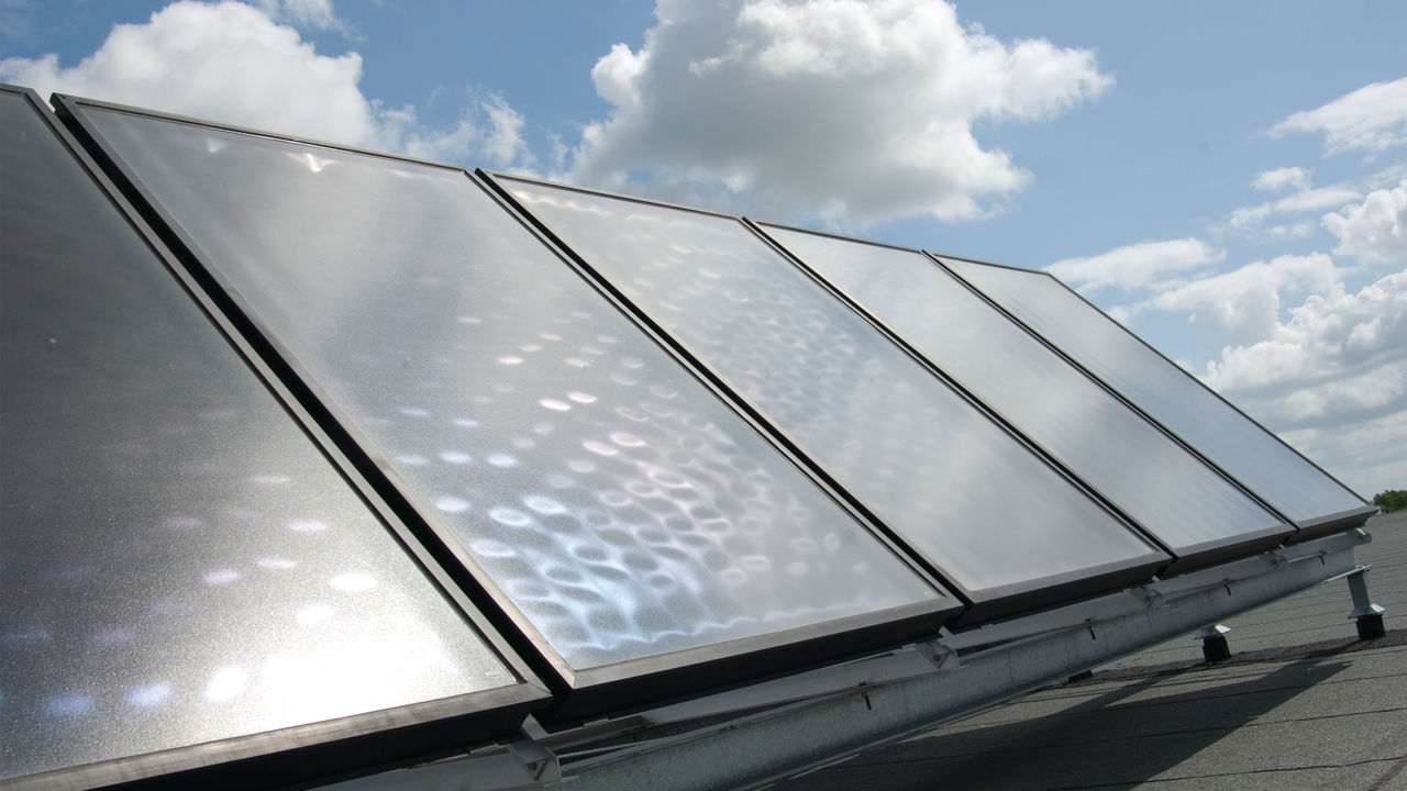 Solarkollektoren mit Wärmepumpe