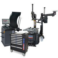 PKW Reifenmontiermaschine STM-122 und Radwuchtmaschine Präzision-XL 3D