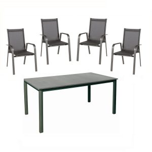 Acamp Stapelsessel-Set mit Tisch