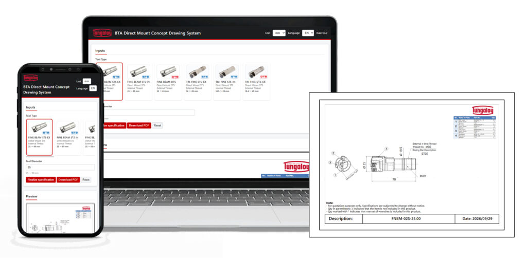 Einführung des BTA Direct Mount Concept Drawing Systems