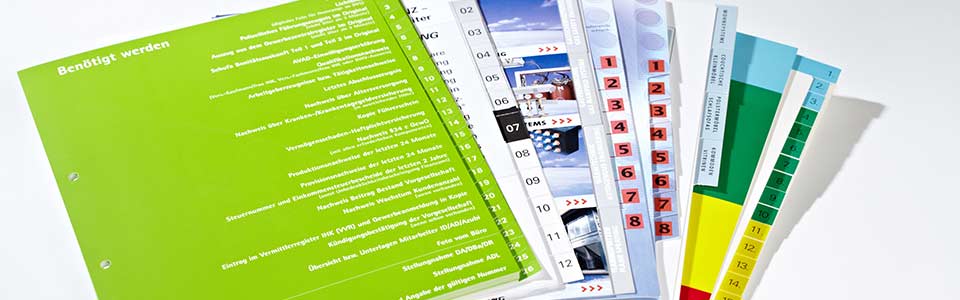 Produktübersicht Ordnungssysteme