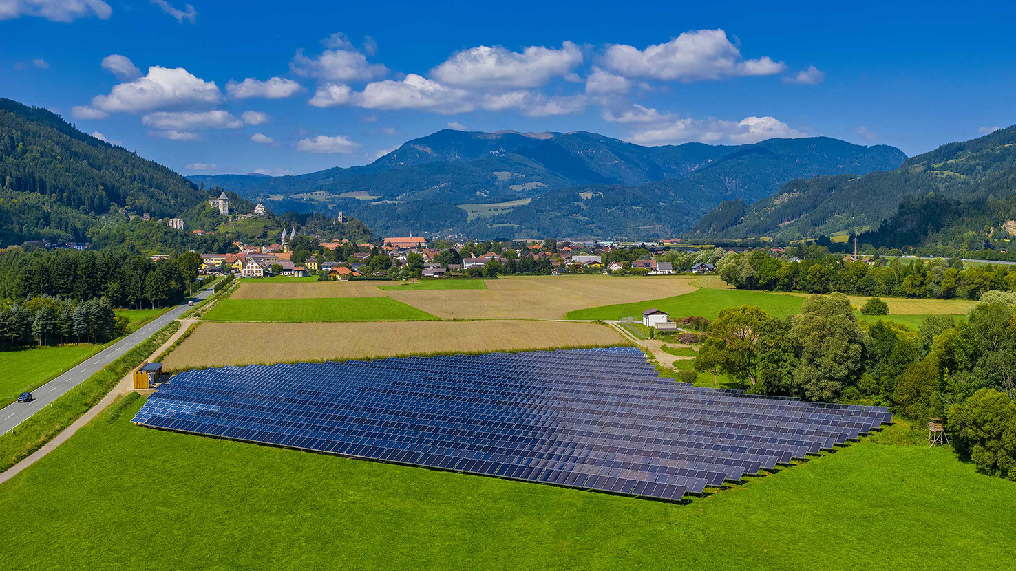 PV-Kraftwerk in Betrieb