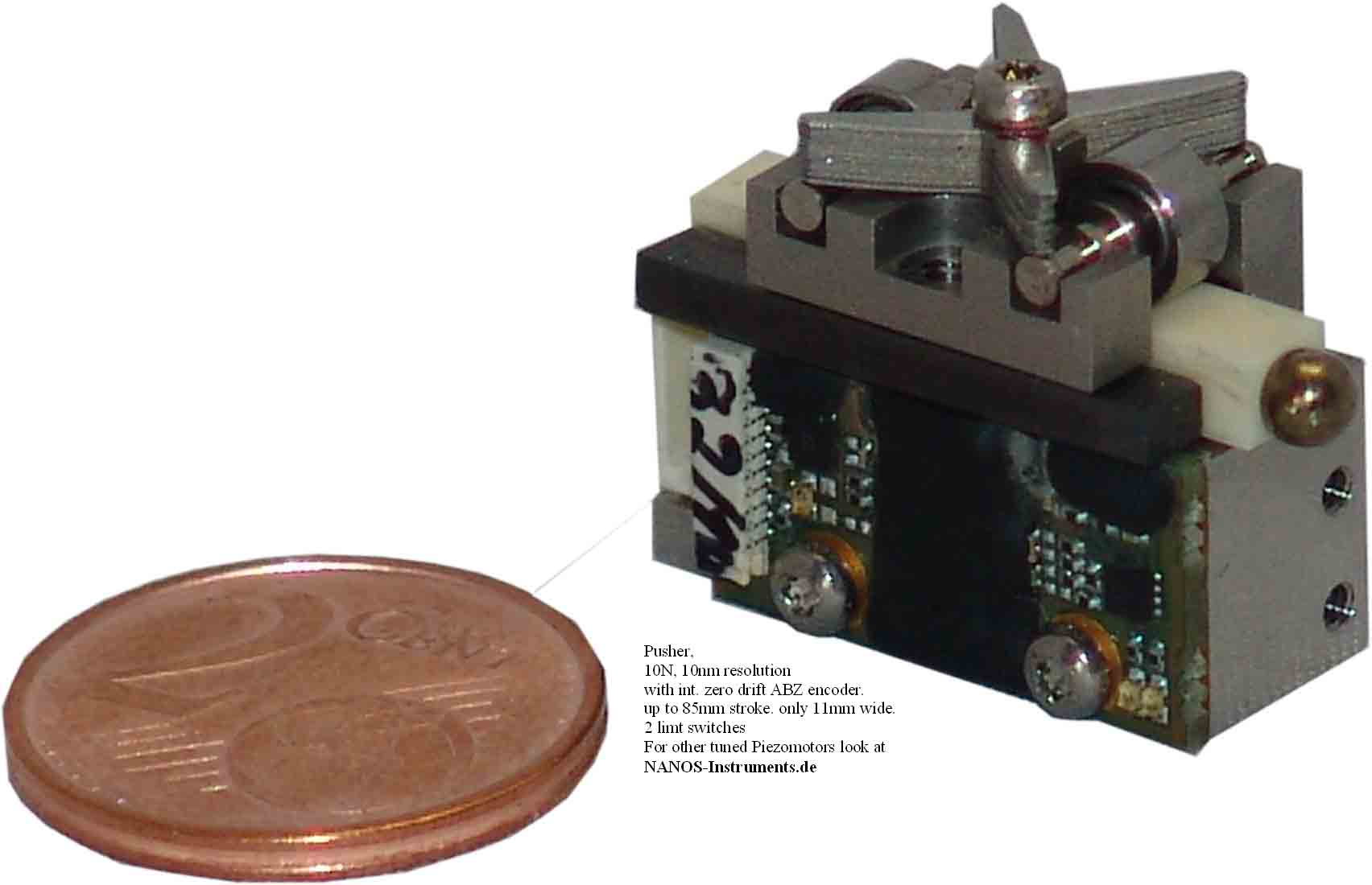 Encoder with piezo motor