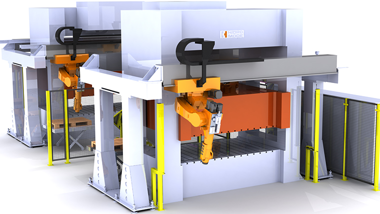 Roboter-Pressenautomation mit KUKA-Jet