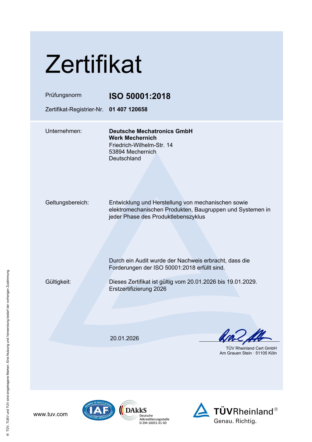 ISO 50001 – Energiemanagement