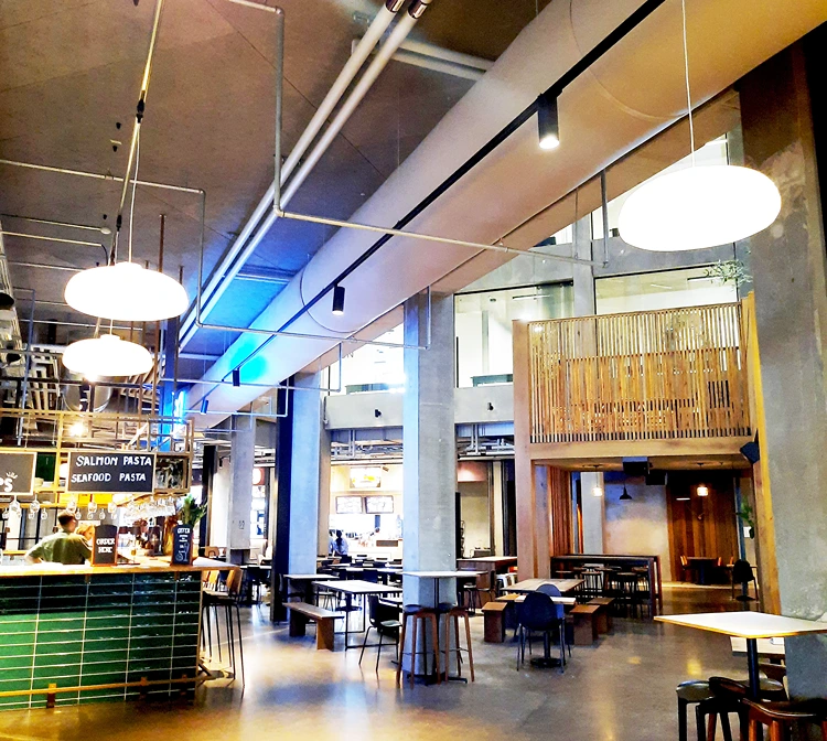 Markthalle Nicolinehus mit ausgewogener Raumtemperatur