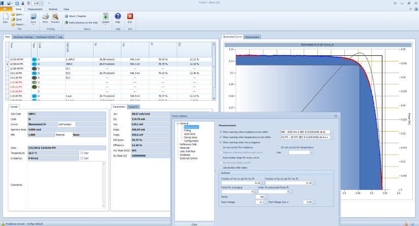 Tracer I-V-Messsoftware