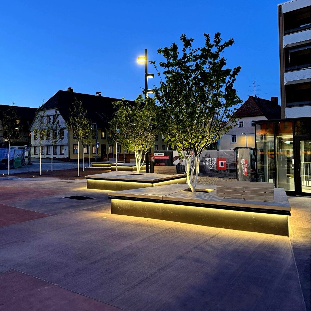 Lighting for seating – potting profile outdoor