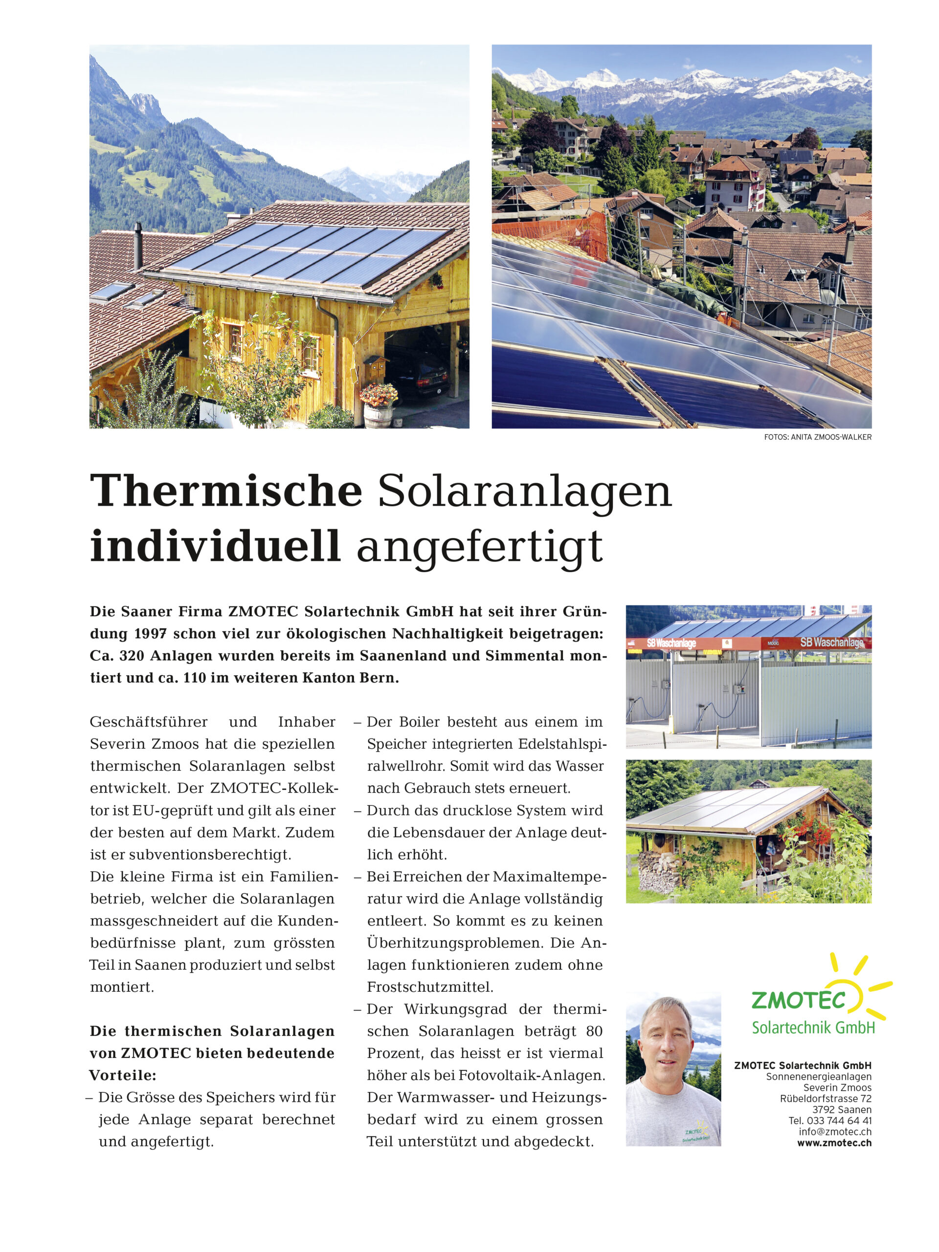 Publireportage ZMOTEC Solartechnik