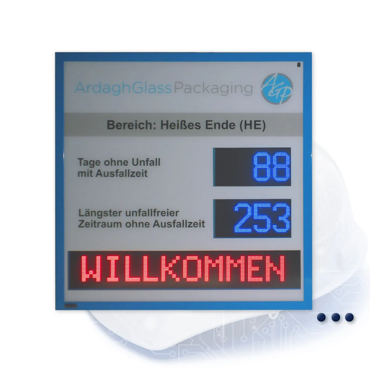 Arbeitssicherheitsdisplay (Unfallfrei-Zähler)