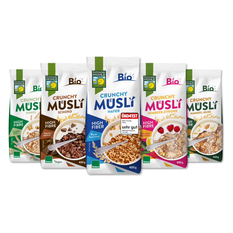 Crunchy Müsli Sortiment