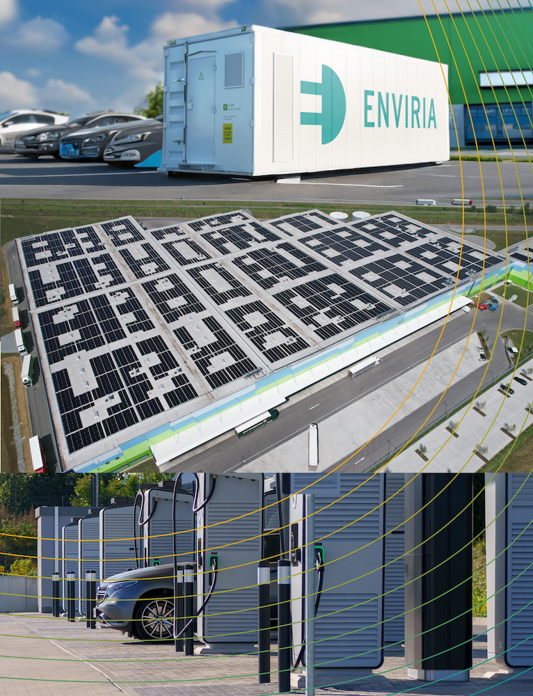 Decentralised energy system with storage, PV and charging infrastructure