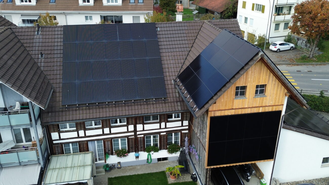 Luftaufnahme Photovoltaik-Projekt