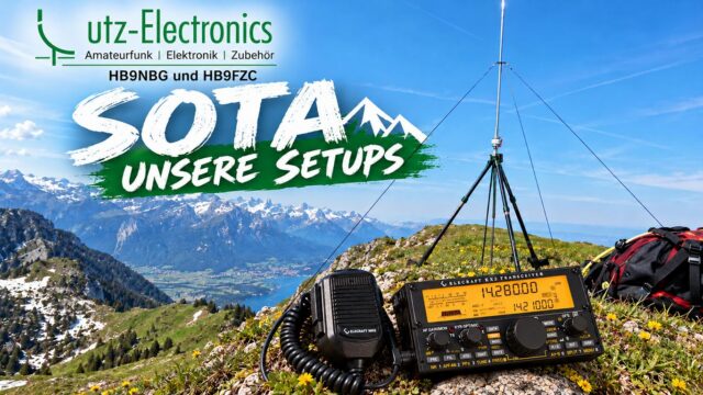 SOTA-Setups von Carine (HB9FZC) und René (HB9NBG)