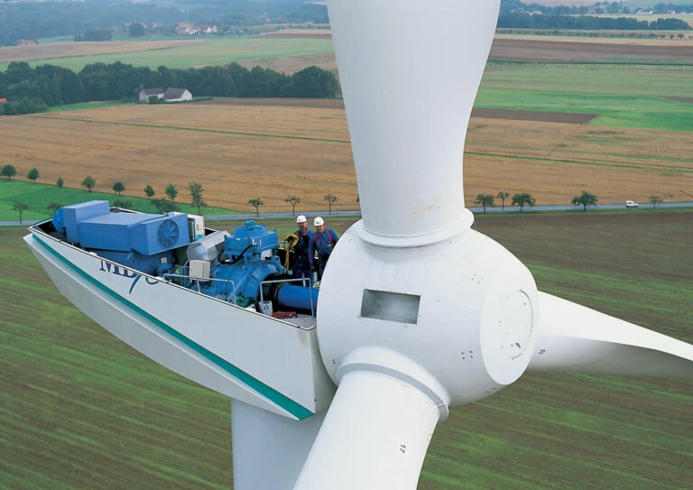 Anwendung an einer Windkraftanlage (REpower MD70)