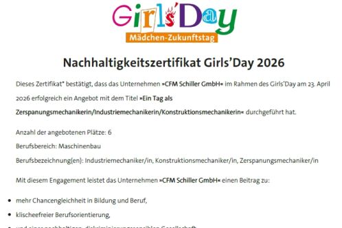Zerspanungsmechaniker-Ausbildung im Fertigungszentrum Roetgen