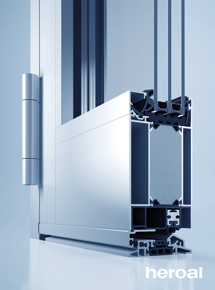 Aluminiumtür D 72 (Querschnitt)