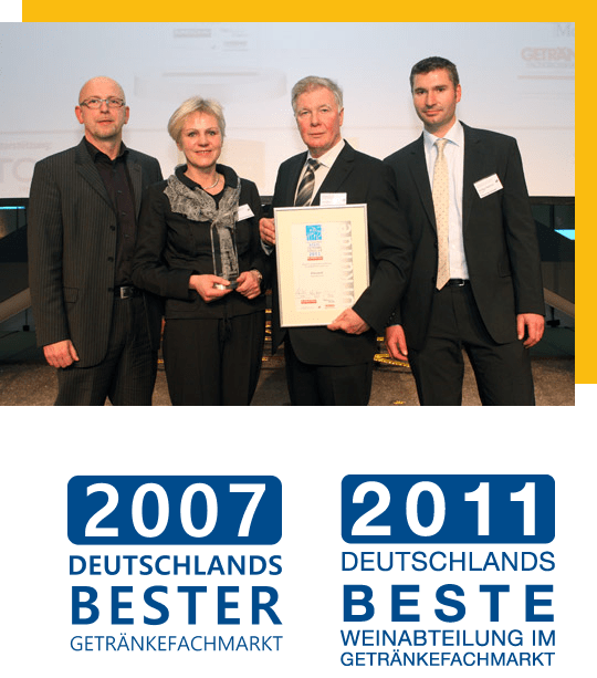 Auszeichnung bester Getränkefachmarkt 2007