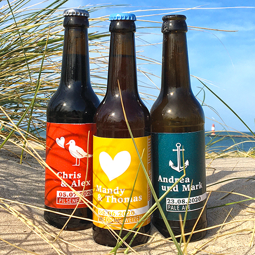Hochzeits- und Jubiläumsbier mit individuellem Etikett