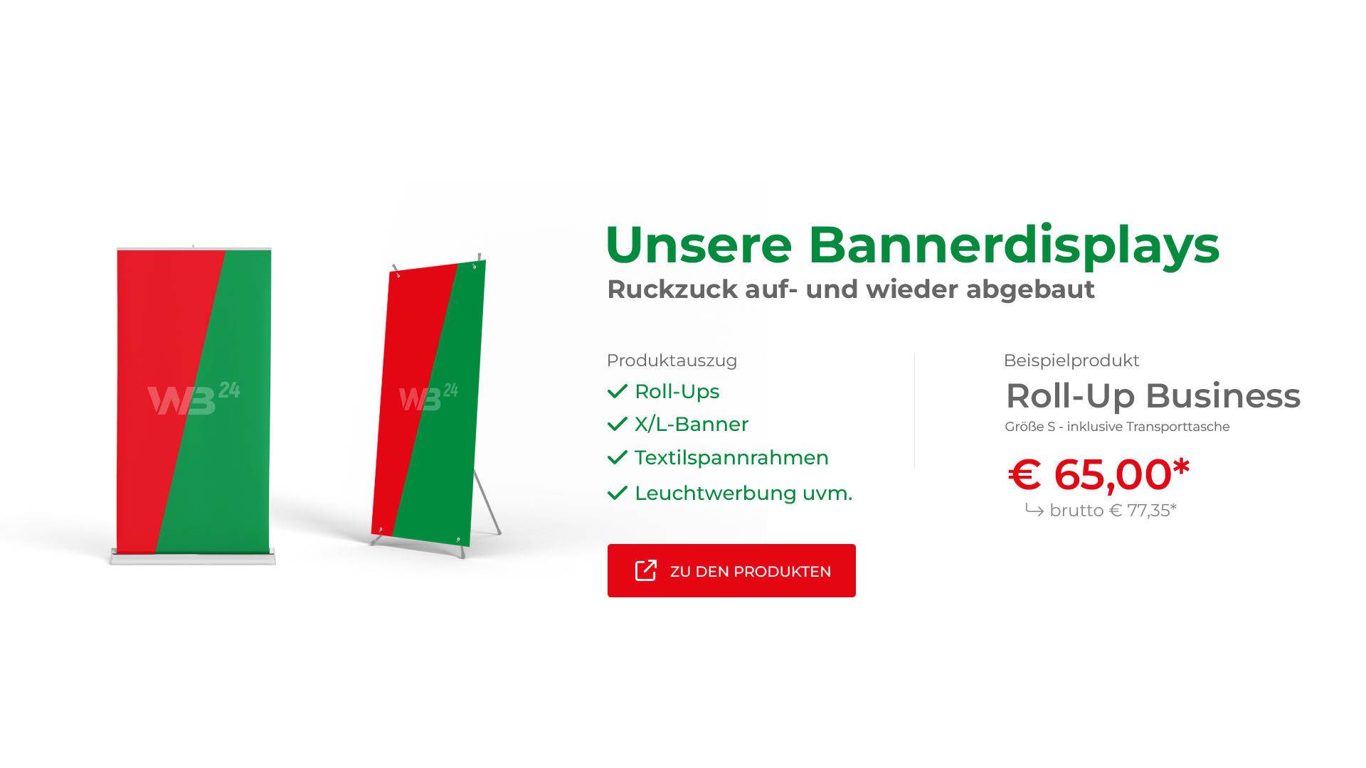 Banner display / roll-up