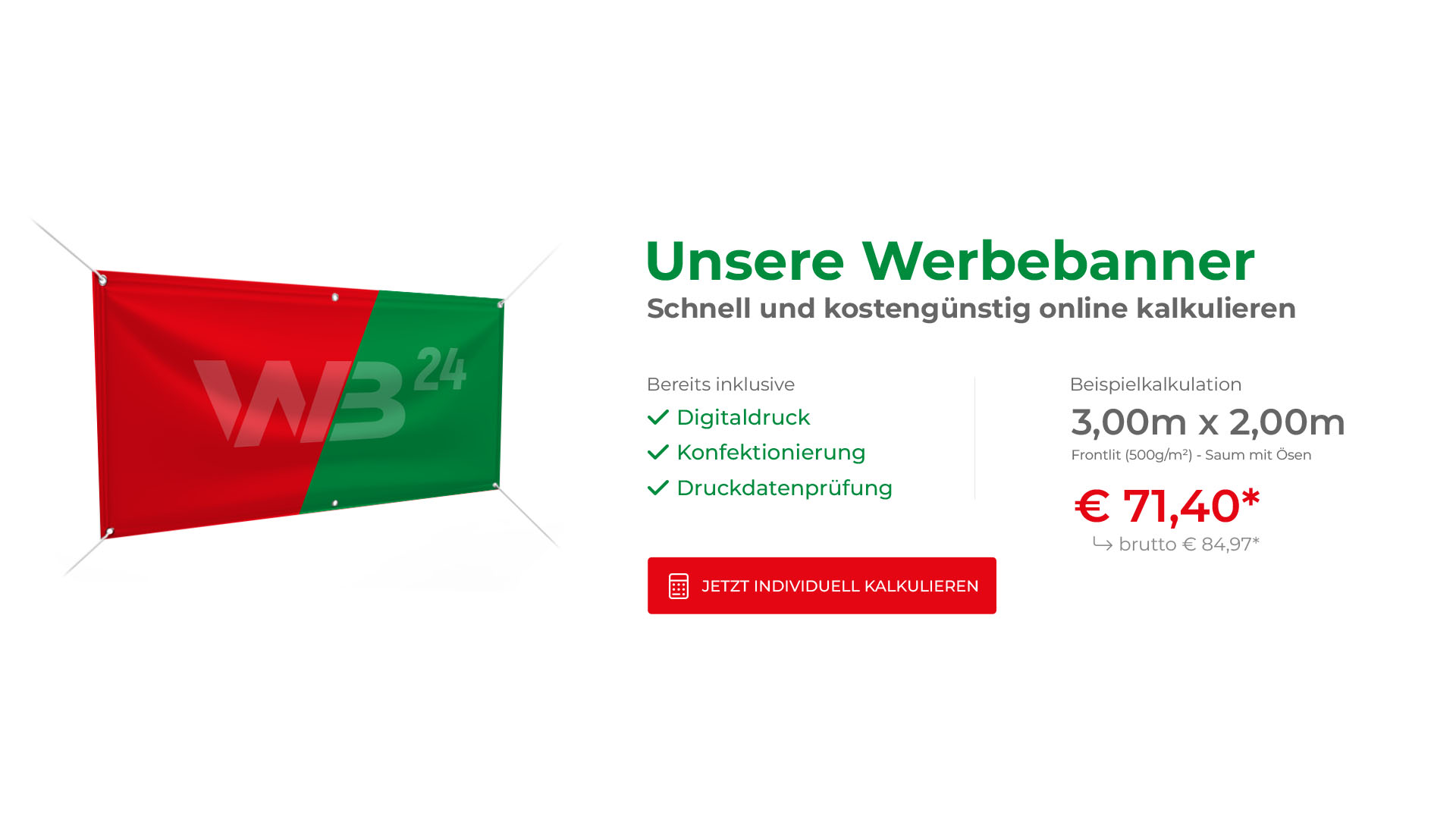 Advertising banner (frontlit)
