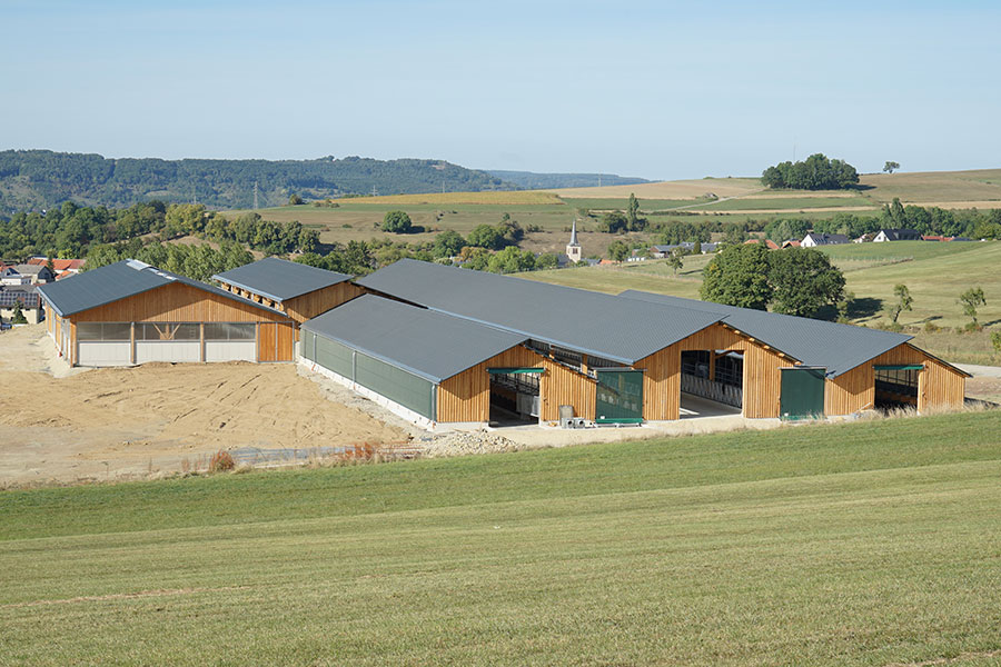 Oberbau: Stallhülle als Holzkonstruktion