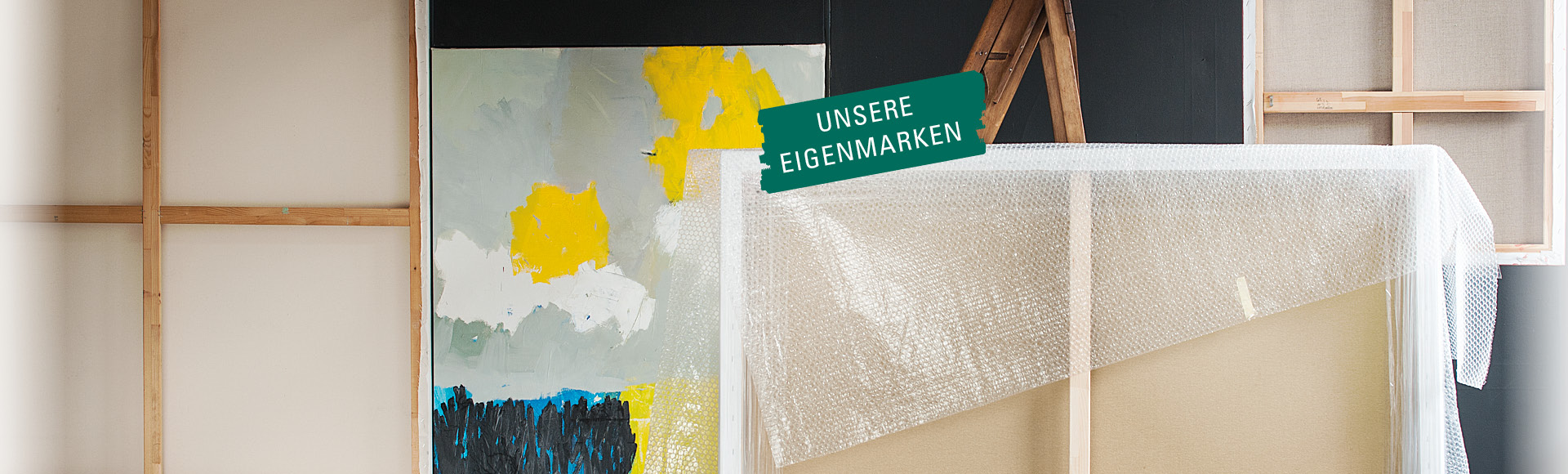 Bespannte Keilrahmen, auch in Sondermaßen