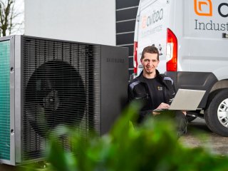 Installierte Wärmepumpe