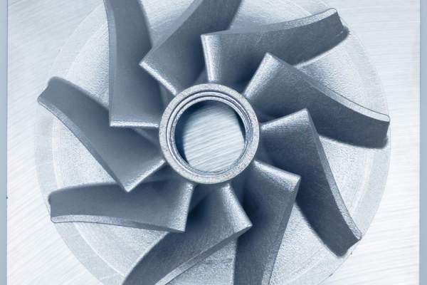 Impeller aus Inconel, 12 mm³/s bei 40 μm Schichtdicke