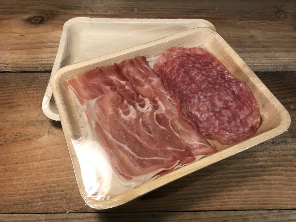 Versiegeltes Palmblatt-Tray