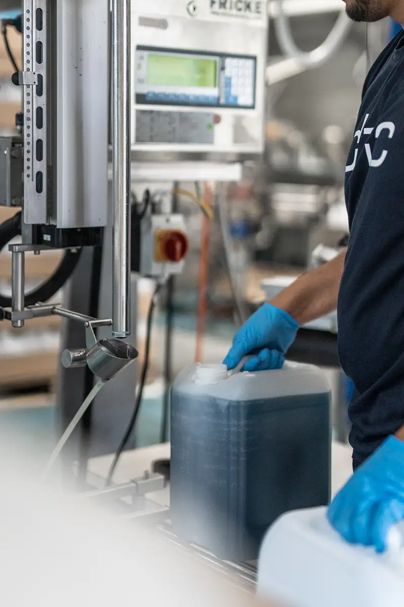 Produktion an der Abfülllinie