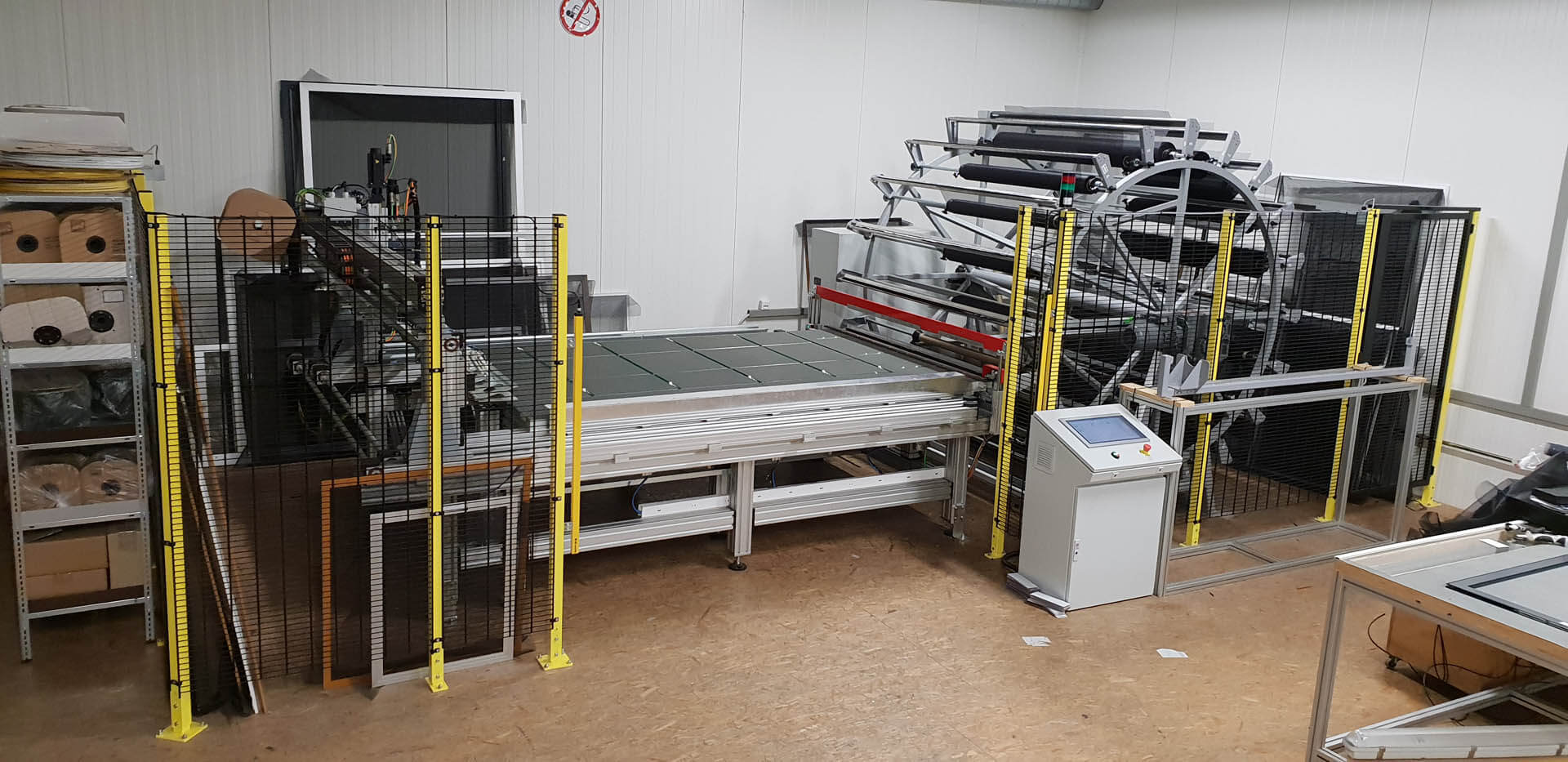 Production line for insect screens