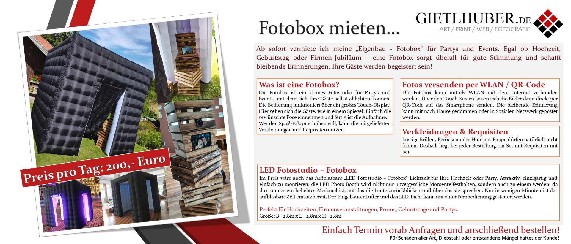 Fotobox-Verleih