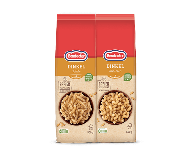 Dinkel- und Bio-Dinkelnudeln