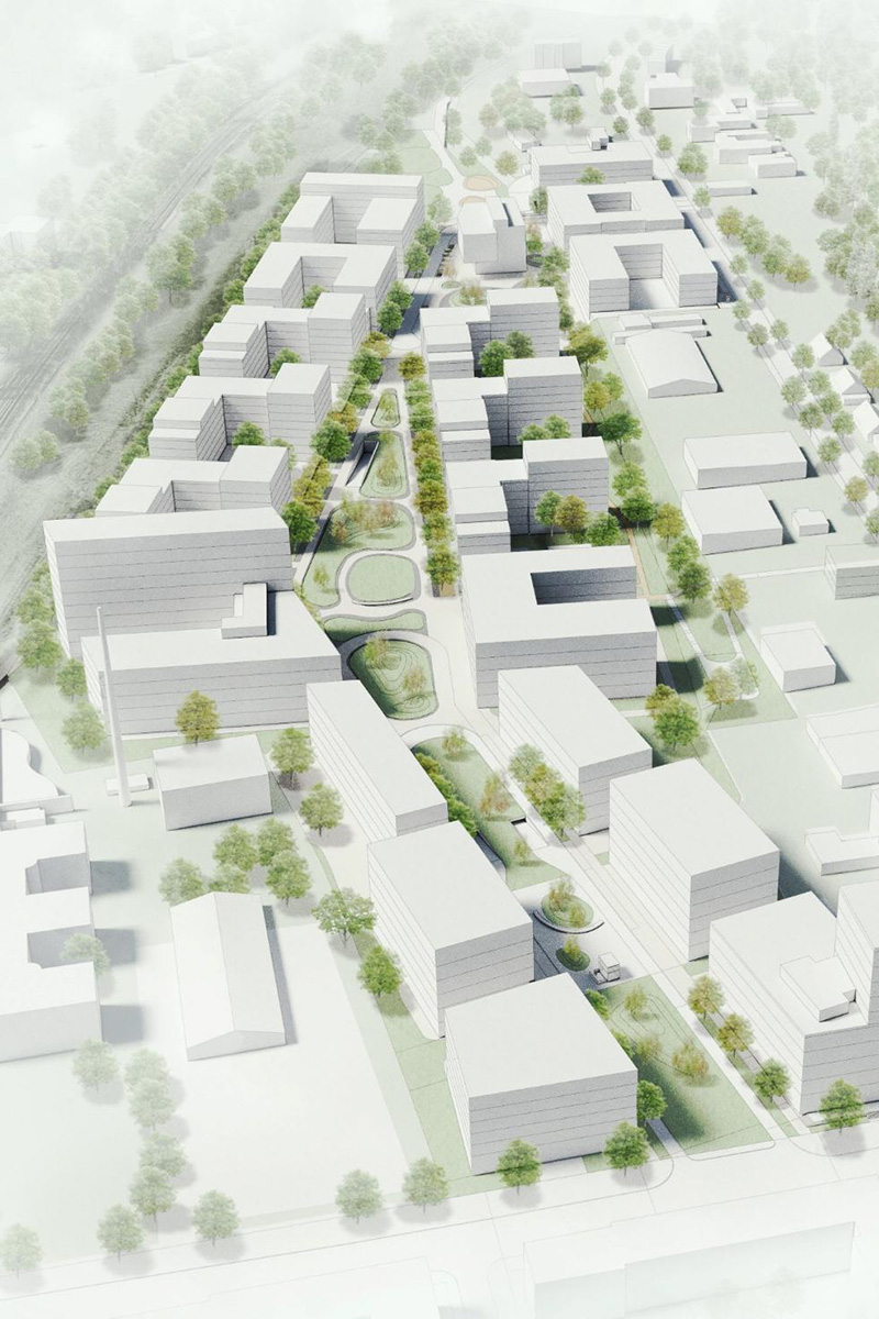 Signaletik Stadtquartier Marienhöfe Berlin-Tempelhof