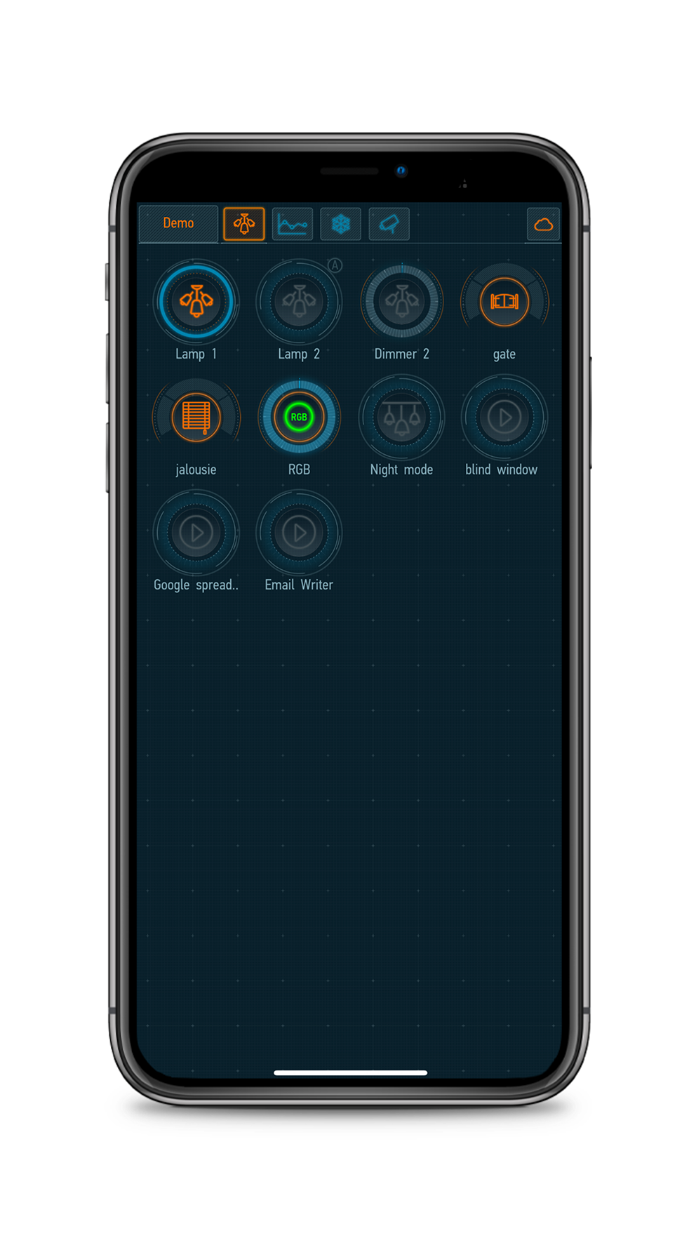 Larnitech App – Ansicht 1