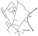 Directions map Mellingen near Weimar