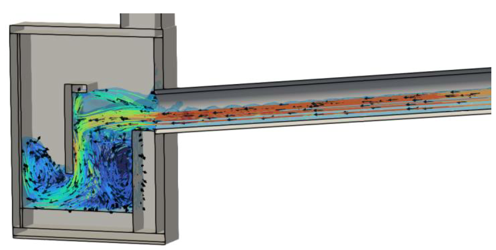 CFD-Simulation Absturzschacht