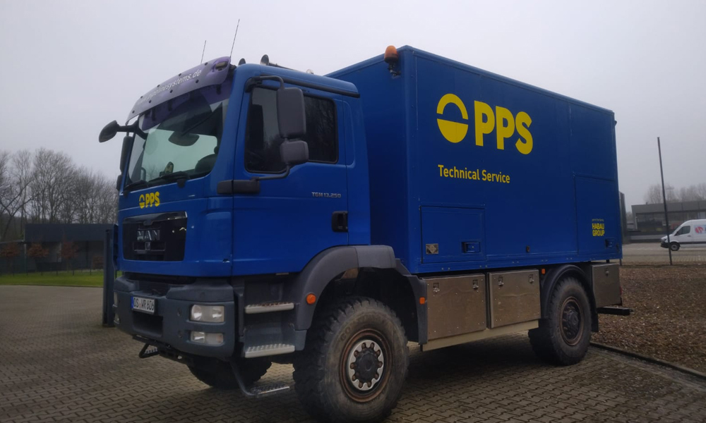 PPS-Fahrzeug im Technischen Service