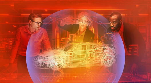 Entwicklungsteams bei der Arbeit an Mobilitätstechnologien