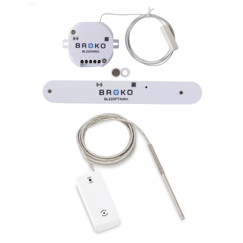 BL220WTslim - Set Fensterkontaktschalter Slim Einbau + Temperatursensor