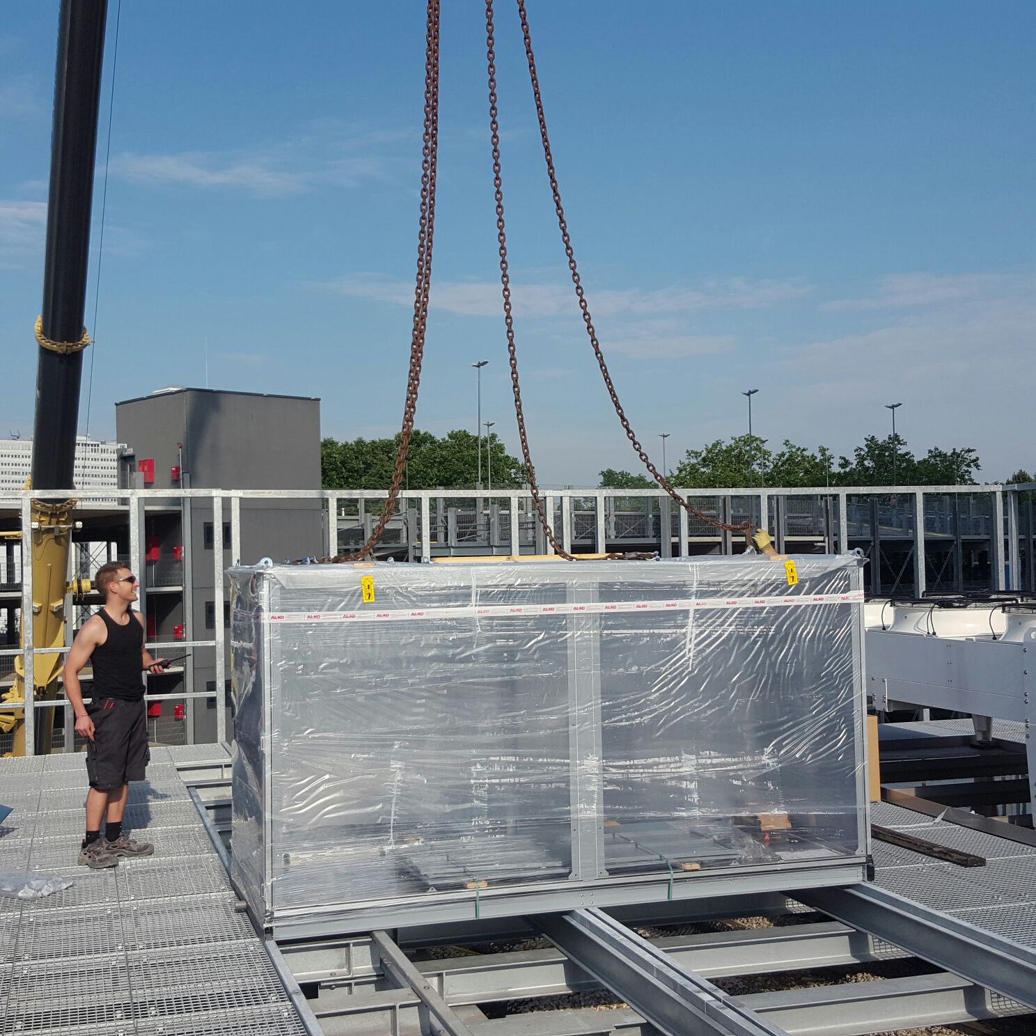 Vollklimaanlage, Dachmontage im Hotel