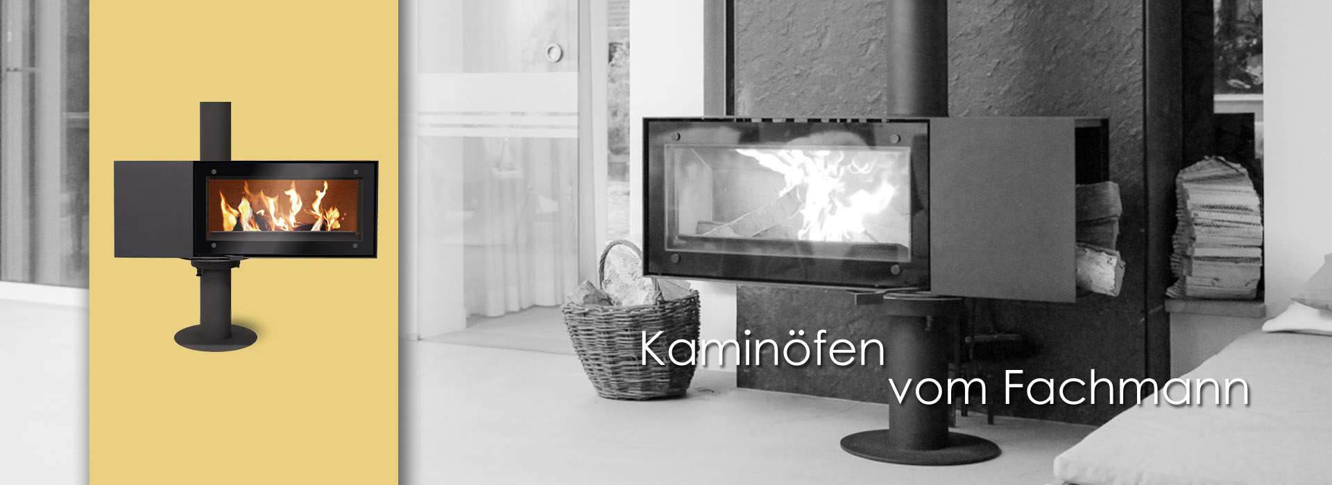 Wood-burning stove view